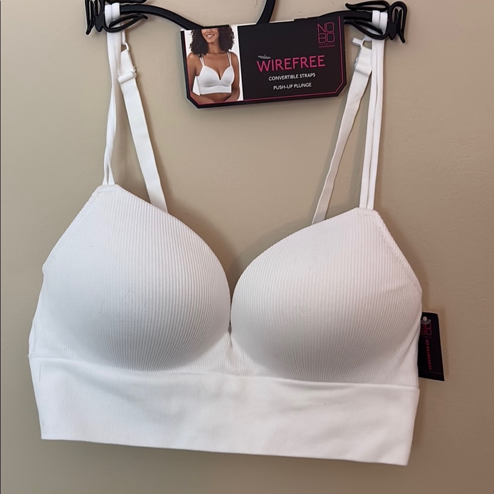 No Boundaries White Seamless Longline Bra
